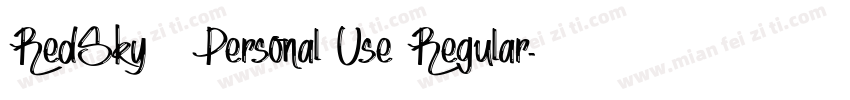 RedSky   Personal Use Regular字体转换